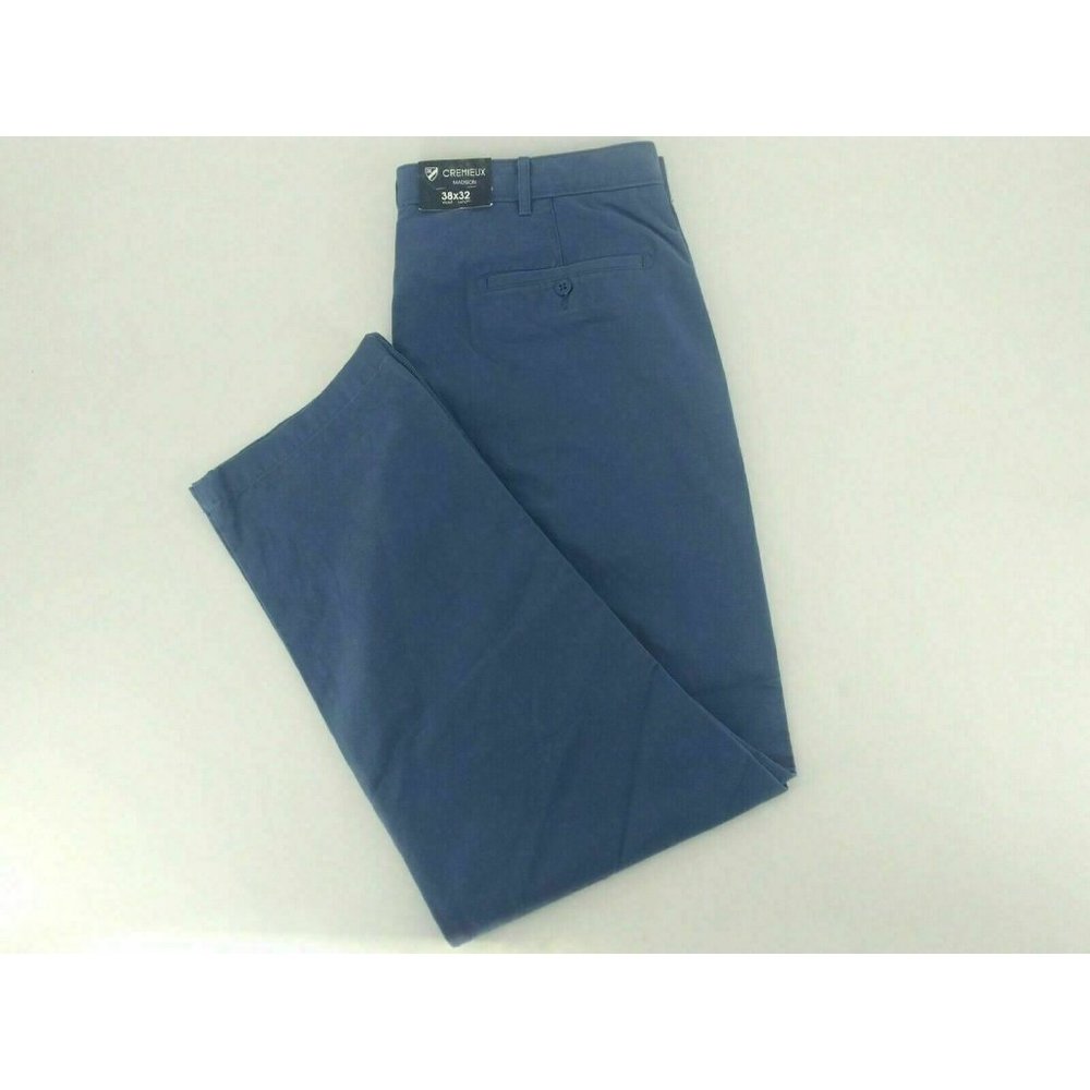 CREMIEUX MADISON CHINOS PANTS MENS SIZE 36X29 BLUE COLOR ZIP FLY NEW WITH TAGS